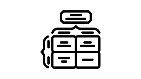 Confusion matrix machine learning line icon animation Stock Footage 326751855