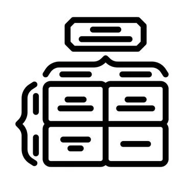 Confusion matrix machine learning line icon vector illustration イラスト素材