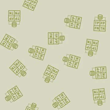 Confusion matrix machine learning line seamless pattern 库存插图