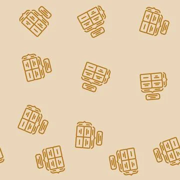 Confusion matrix machine learning line vector seamless pattern Illustrazione stock