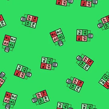 Confusion matrix machine learning vector seamless pattern イラスト素材