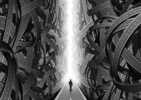 Confusion Pathway Concept Stock Illustration