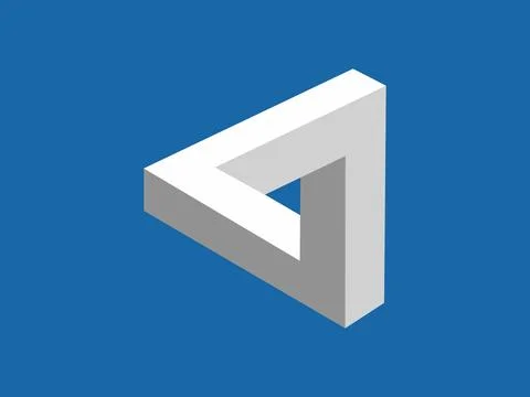 Confusion with the problem. Penrose triangle 스톡 일러스트