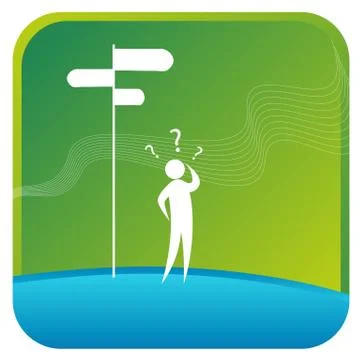 Confusion signboards Stock Illustration