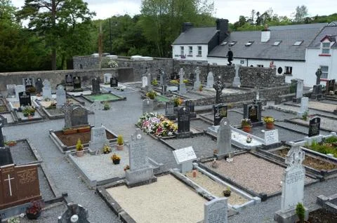 Cong Abbey graveyard Stock-Fotos