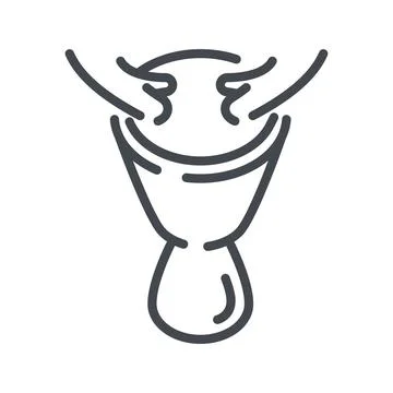 Conga drum Line icon. Djembe Musical percussion instrument icon Stock Illustration