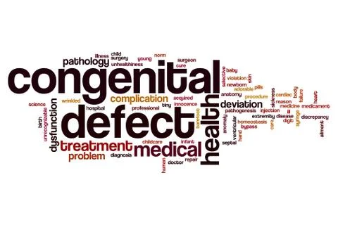 Congenital defect word cloud Illustrazione stock
