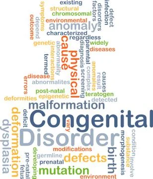 Congenital disorder background concept Stock Illustration