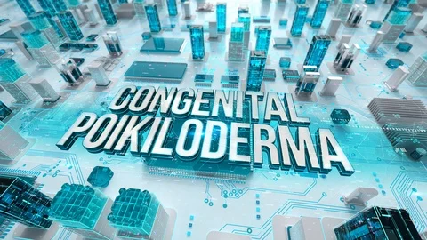 Congenital Poikiloderma with medical digital technology concept Stock-Footage 106544449