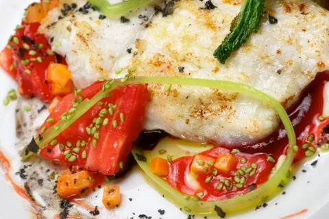 Conger with vegetables Foto stock