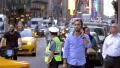 Congested busy street traffic pedestrians crossing zebra New York City NYC day 4k or 4k+ Resolution