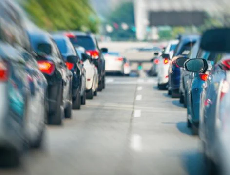 Congested city traffic Stock Photos