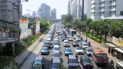 Congested Conditions in Jakarta Stock Footage 219760135