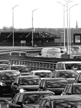 Congested highway at rush hour Stock Photos