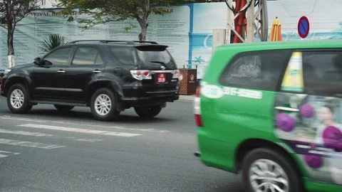 Congested Road In Nha Trang, Busy Rush Hour, Infrastructure, Transportation Stock Footage 132185808