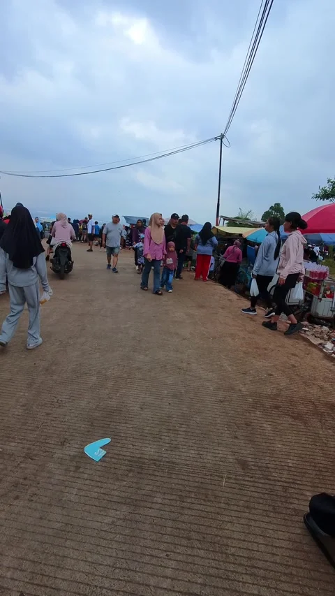 A congested road in Puncak, Bandung Stock Footage 328615214