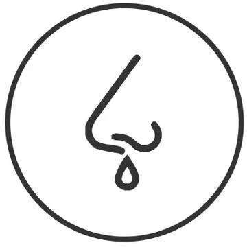 Congested Running Nose Virus symptom icon vector illustration Stock Illustration