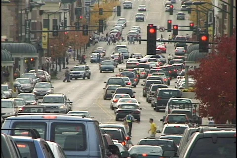 Congested Street 1 Stock Footage 297235
