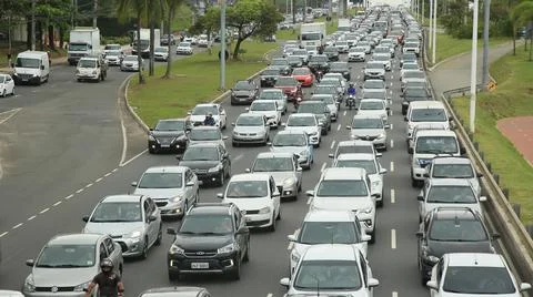 Congested traffic in Salvador Stock Photos