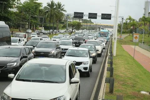 Congested traffic in Salvador Stock Photos