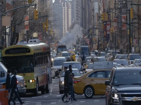 Congestion in New York Video stock 74071392