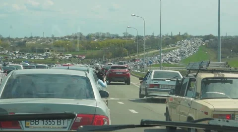Congestion on the road. Stock Footage 55404541