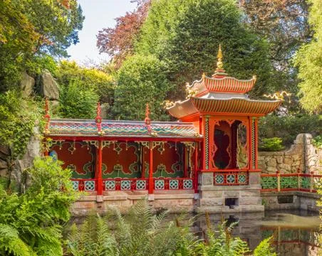 Congleton, Cheshire, UK. 8th August 2016. The Japaneeze Garden at Biddulph Gr Stock Photos