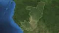 Congo. 3d earth in space - zoom in on Congo contoured on green 4k 4k or 4k+ Resolution