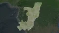 Congo Brazzaville and capital circled and zoomed. Satellite 4k or 4k+ Resolution