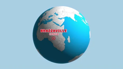 CONGO BRAZZAVILLE ZOOM IN FROM SPACE Stock Footage 177469943