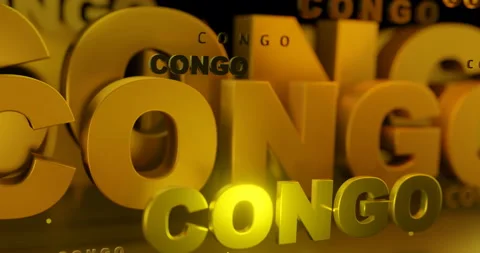 CONGO Country Name 3D TEXT,  DEMOCRATIC REPUBLIC OF THE CONGO Typography Backgro 動画素材 170231607