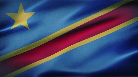 Congo Democratic Republic Flag Background Stock Footage 341468459