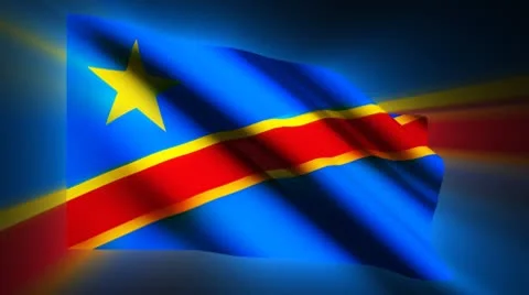 Congo Democratic Republic Flag Stock Footage 8961180