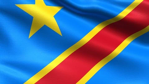 Congo Democratic Republic Looping Flag 4K, Seamless looping with highly detailed Stock Footage 106507493