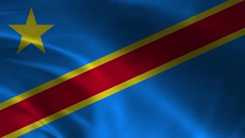 Congo DR Flag Stock Footage 336903454