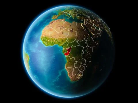 Congo in the evening Illustrazione stock