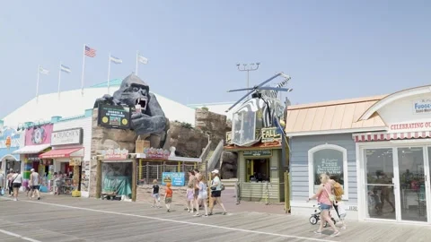 Congo Falls Mini Golf Ocean City, NJ Boardwalk Stock Footage 253459015