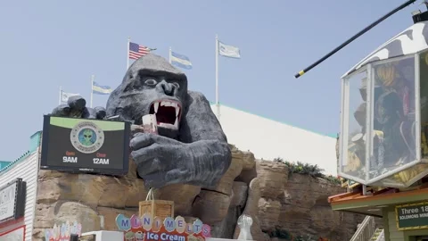 Congo Falls Mini Golf Ocean City, NJ Boardwalk Stock Footage 253459034