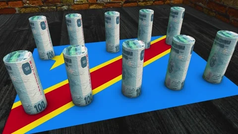 Congo Flag - 100 Currency Concept - 1 Video stock 270280817