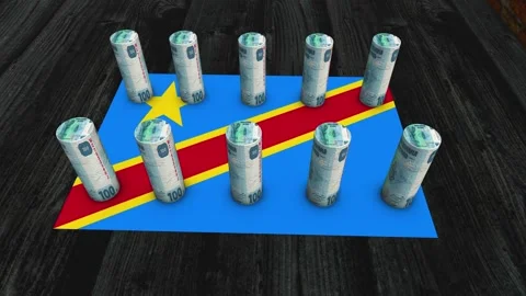 Congo Flag - 100 Currency Concept - 2 Stock Footage 270283879