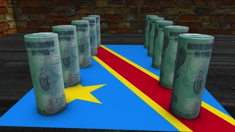 Congo Flag - 100 Currency Concept - 3 Stock Footage 270285024