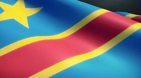 Congo Flag Animation Loop Stock Footage 38006207
