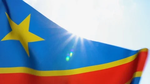 Congo Flag Flapping Stock Footage 118963597