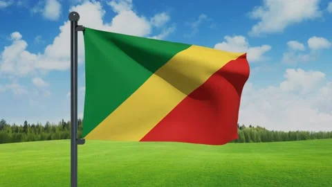 Congo Flag Stock Footage 151862044