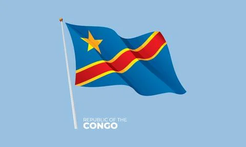 Congo flag Stock Illustration