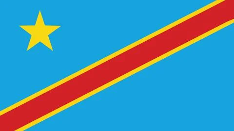 Congo flag 스톡 일러스트
