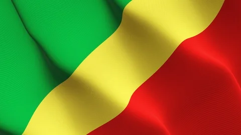 Congo flag loop waving on wind. Stock Footage 119194668