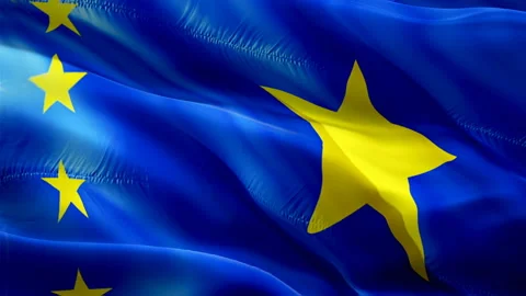 Congo flag Motion Loop video waving in wind. Realistic ‎DR Congo Flag Stock Footage 165633643