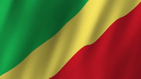 Congo Flag. National 3d Congo flag waving. Flag of Congo footage video waving  Stock Footage 253104619