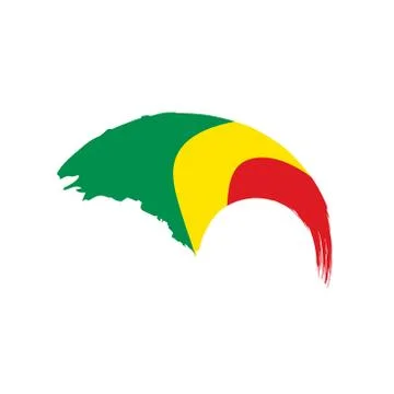 Congo flag, vector illustration Stock Illustration